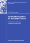 Image for Implementierungsstand der Balanced Scorecard: Fallstudienbasierte Analyse in deutschen Unternehmen
