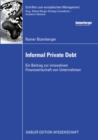 Image for Informal Private Debt: Ein Beitrag zur innovativen Finanzwirtschaft von Unternehmen