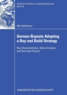 Image for German Buyouts Adopting a Buy and Build Strategy : Key Characteristics, Value Creation and Success Factors