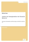 Image for Analyse der Strategieindizes der Deutsche Boerse AG : Motivation, Konstruktion und Bewertung von DivDAX, LevDAX &amp; Co.