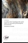 Image for La Place de l&#39;Analyse Des Sens Dans La Seconde Philosophie Biranienne