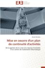 Image for Mise En Oeuvre d&#39;Un Plan de Continuit  d&#39;Activit s