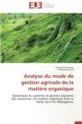 Image for Analyse Du Mode de Gestion Agricole de la Mati re Organique