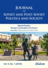Image for Journal of Soviet and Post-Soviet Politics and Society : Special Section: Russia&#39;s Annexation of Crimea I, Vol. 5, No. 1