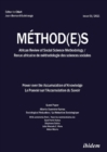 Image for Method(e)s - African Review of Social Science Methodology. Revue africaine de methodologie des sciences sociales