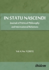 Image for In Statu Nascendi – Journal of Political Philosophy and International Relations 2021/1