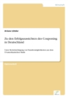 Image for Zu den Erfolgsaussichten des Couponing in Deutschland : Unter Berucksichtigung von Transfermoeglichkeiten aus dem US-amerikanischen Markt