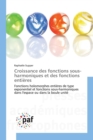 Image for Croissance Des Fonctions Sous-Harmoniques Et Des Fonctions Entieres