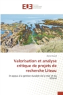 Image for Valorisation Et Analyse Critique de Projets de Recherche Liteau