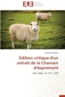 Image for dition Critique d&#39;Un Extrait de la Chanson d&#39;Aspremont