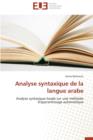 Image for Analyse Syntaxique de la Langue Arabe