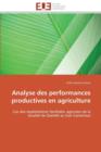 Image for Analyse Des Performances Productives En Agriculture