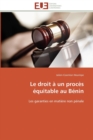 Image for Le droit a un proces equitable au benin