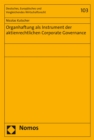 Image for Organhaftung als Instrument der aktienrechtlichen Corporate Governance