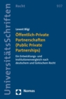 Image for Offentlich-Private Partnerschaften (Public Private Partnerships)