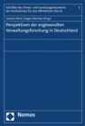 Image for Perspektiven der angewandten Verwaltungsforschung in Deutschland