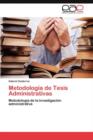 Image for Metodologia de Tesis Administrativas