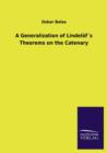 Image for A Generalization of Lindeloefs Theorems on the Catenary