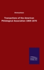 Image for Transactions of the American Philological Association 1869-1870