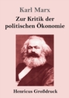 Image for Zur Kritik der politischen OEkonomie (Grossdruck)