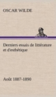 Image for Derniers essais de litterature et d&#39;esthetique : aout 1887-1890