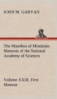 Image for The Manobos of Mindanao Memoirs of the National Academy of Sciences, Volume XXIII, First Memoir