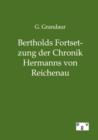 Image for Bertholds Fortsetzung der Chronik Hermanns von Reichenau