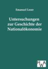 Image for Untersuchungen zur Geschichte der Nationaloekonomie