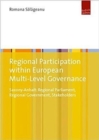 Image for Regional Participation within European Multi-Level Governance : Saxony-Anhalt: Regional Parliament, Regional Government, Stakeholders