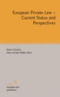 Image for European Private Law - Current Status and Perspectives: n.a.