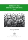 Image for Bulletin der deutschen Slavistik. Jahrgang 18, 2012