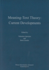Image for Meaning-Text Theory: Current Developments