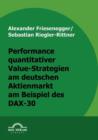 Image for Performance quantitativer Value-Strategien am deutschen Aktienmarkt am Beispiel des DAX-30
