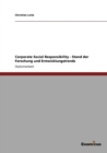 Image for Corporate Social Responsibility - Stand der Forschung und Entwicklungstrends