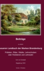 Image for Beitrage zu einem neueren Landbuch der Marken Brandenburg