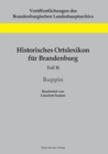 Image for Historisches Ortslexikon fur Brandenburg, Teil II, Ruppin