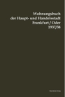 Image for Wohnungsbuch der Haupt- und Handelsstadt Frankfurt(Oder 1937/38 : Reprint Faksimile