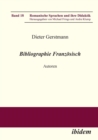 Image for Bibliographie Franz sisch. Autoren