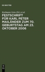 Image for Festschrift fur Karl Peter Mailander zum 70. Geburtstag am 23. Oktober 2006