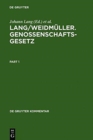 Image for Lang/Weidmuller. Genossenschaftsgesetz