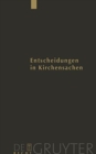 Image for Entscheidungen Des Reichsgerichts in Strafsachen : Entscheidungen in Kirchensachen Seit 1946