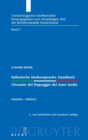 Image for Italienische Mediensprache. Handbuch / Glossario del linguaggio dei mass media