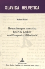 Image for Betrachtungen zum «skaz»  bei N.S. Leskov und Dragoslav Mihailovic