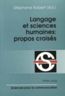Image for Langage Et Sciences Humaines: Propos Croises