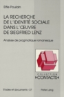 Image for La recherche de l&#39;identite sociale dans l&#39;oeuvre de Siegfried Lenz
