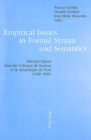 Image for Empirical Issues in Formal Syntax and Semantics : Selected Papers from the Colloque de Syntaxe et de Semantique de Paris (CSSP 1995)