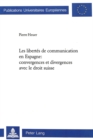 Image for Les Libertes de Communication En Espagne: Convergences Et Divergences Avec Le Droit Suisse