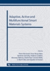 Image for Adaptive, Active and Multifunctional Smart Materials Systems