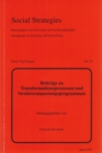Image for Beitraege Zu Transformationsprozessen Und Strukturanpassungsprogrammen : Herausgegeben Im Auftrage Des Interdisziplinaeren Arbeitskreises Fuer Entwicklungslaenderforschung (Iafef)
