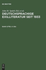 Image for Deutschsprachige Exilliteratur seit 1933, Band 3/Teil 4, USA